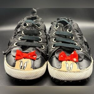 Disney Kids Black Sneakers with Red Accents